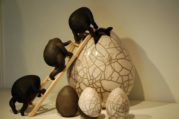 Sculpture, céramiste, céramique, poterie, terre, grès, porcelaine, Raku, Royan, Saint Augustin, Charente Maritime